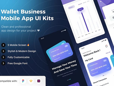 Wallet Business Mobile App UI Kit