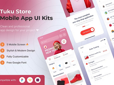 Tuku Mobile App UI Kits Template