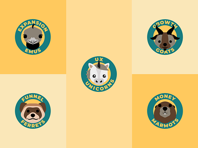 Kin Animal Teams animals animals logo illustration mascot