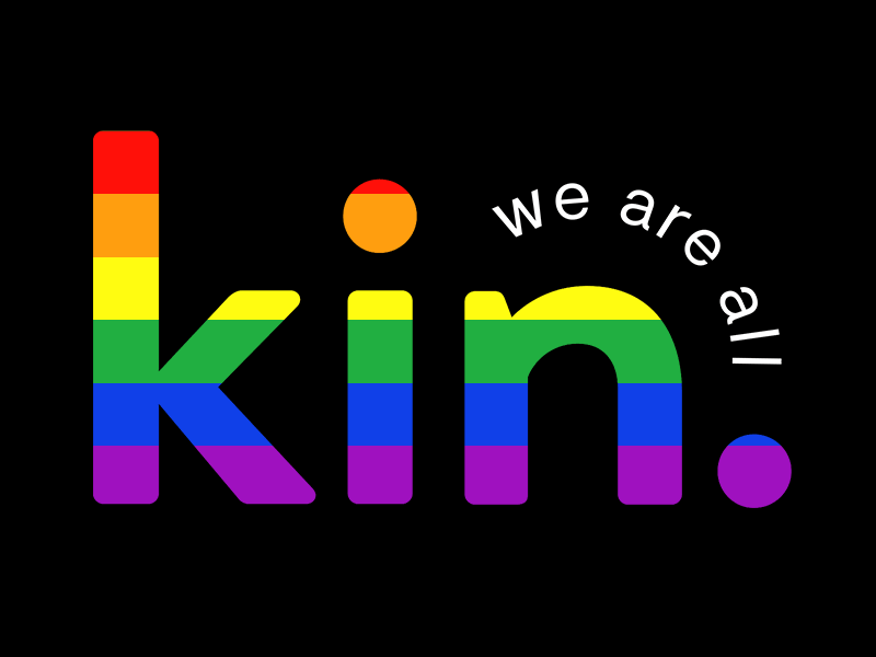 Kin Pride Month Animation 🌈 animated logo animation branding lgbtq lgbtqia logotype pride