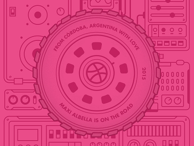 First upload :) 4x4 argentina color cordoba dribbble ever first music pink post road wheel