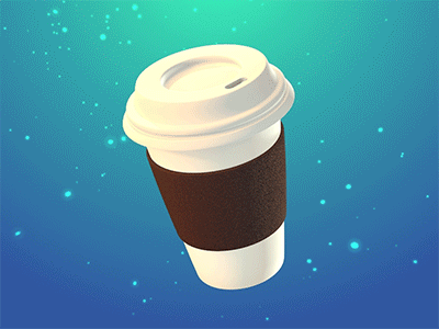 Space Coffee 3d aftereffects animation cinema4d coffee color graphics modeling motion space stars