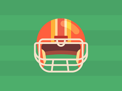 Football Helmet american field football front helmet illustrator orange vector