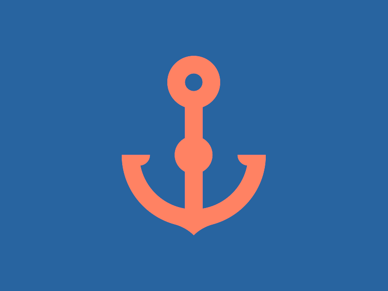 Anchor anchor circles color draw icon lines logo minimal sea simple tutorial vector