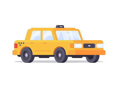 Taxi cab car city color design drive driver new york ride taxi vector vehicle