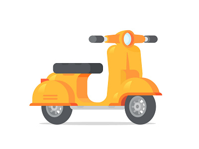 The Scooter 3d art bike city color design motorbike ride scooter vector vehicle