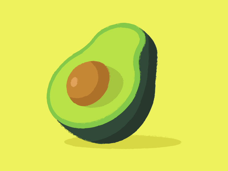 Palta tape sticker vector draw color vegetables avocado