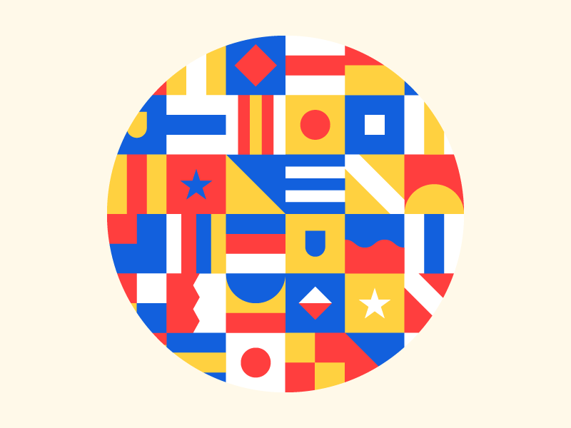 Flags Dribble color coaster flags