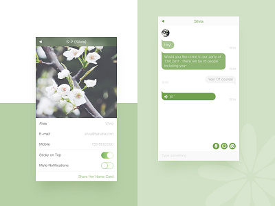 Chat app - green app chat ios messenger