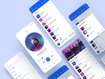 Playti Music App adobe xd android app app app design colors material design multimedia music music app musicplayer photoshop ui ui ux
