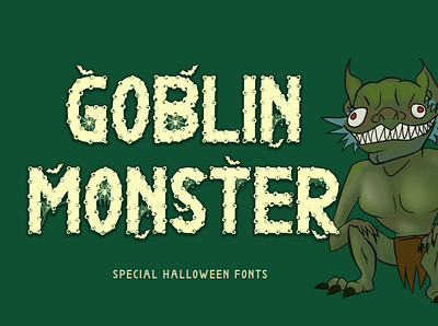 Goblin Monster banner display font font halloween halloween logos monster poster procreate scary sublimation svg