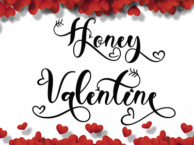 Honey Valentine banner beautiful branding christmas font font design gnomes grinch handwritten kdp logo poster print procreate script sticker sublimation svg valentine wedding