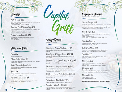 capital grill adeventerous adobe xd beautiful grill illustrator menu nature photoshop restaurant unsplash