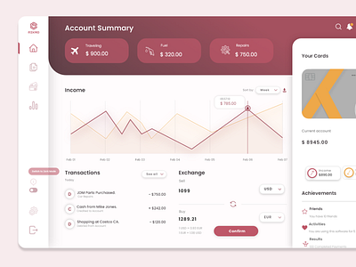 Mikro Finance Management Dashboard app application application design clean dark mode design icons landing page design minimal saas design ui ui ux ui design ux web