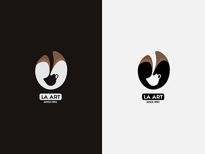 Latte Art Logo Design Located In LA branding design illustration logo vector