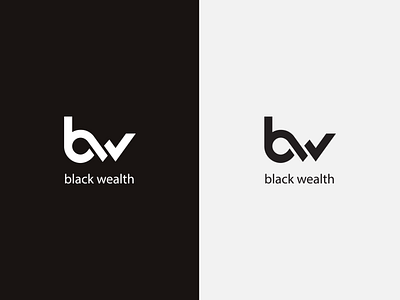 Black Wealth Logo Design branding design flat illustration logo minimal vector