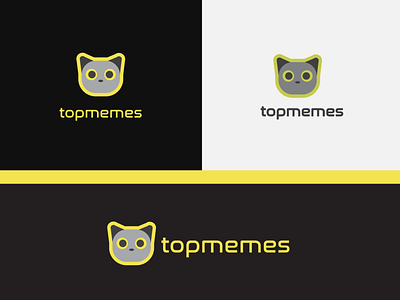 Top Memes Logo Design branding cat design flat illustration logo memes vector