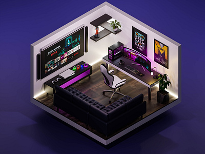 Gaming Room in Blender