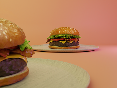 Burger made in Blender 3dart blender3d blendercycles burger