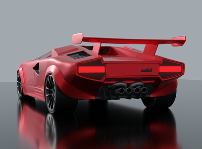 The First Car I Modeled in Blender - Lamborghini Countach 3d art 3d modeling lamborghini mariouranjek