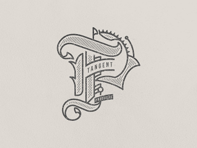 TP - Tangent Products branding hand lettering logo typography