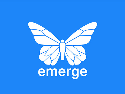 Emerge - Logo Design animal animal logo brand design branding butterfly graphic design identity design logo logo design vector visual identity