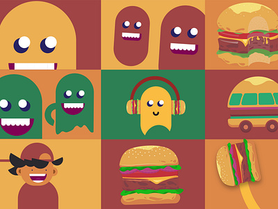burger illustration character