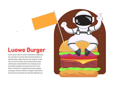 burger with astronaut illustration astronaut beverage design burger branding burger illustration drinks illustration eat illustration fnb food branding food design food illustration