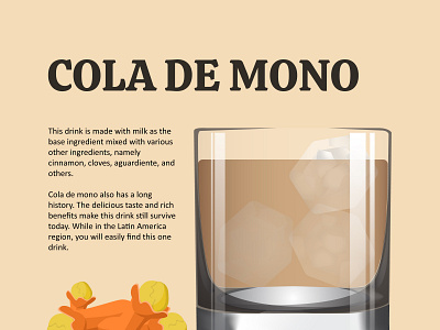 Cola De Mono illustration drinks menu