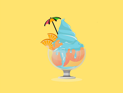 orange ice cream illustration beverage design beverages drink illustration ice cream ice cream design ice cream illustration illustration orange ice cream
