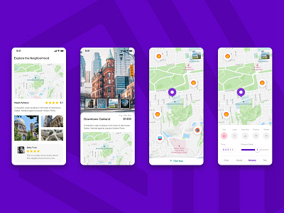 Neighborhood Guide mobile product design ui ux