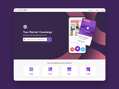 Rental Site Landing Page