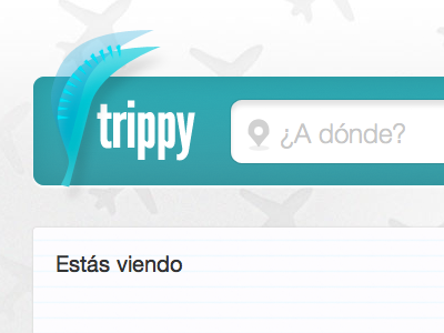 Trippy logo form grey logo notebook pin plane tourquise trippy
