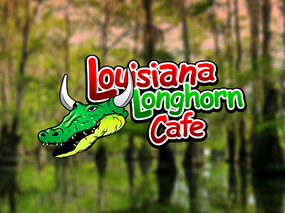Cajun Cafe Logo alligator cajun creole gumbo illustration illustrator swamp