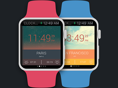 Clocks Watch app design apple watch clocks