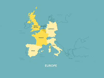 Map of Europe country dataviz design freelance illustration map vector