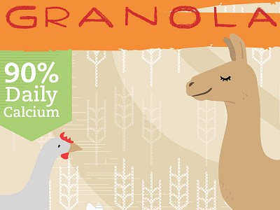 Granola WIP cereal healthy illustration llama vector wholesome