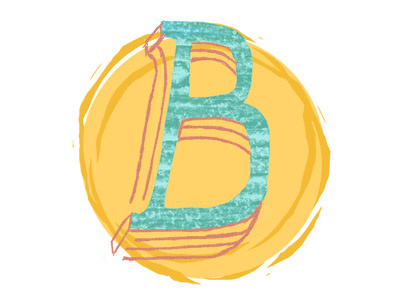 B Drop Cap dropcap handlettering illustration texture