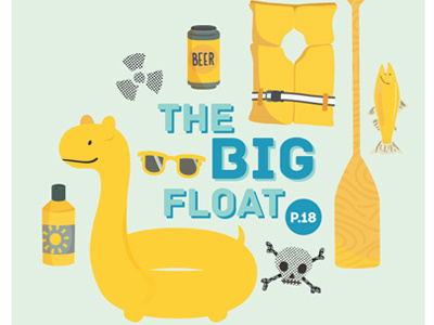 The Big Float float illustration summer vector yellow