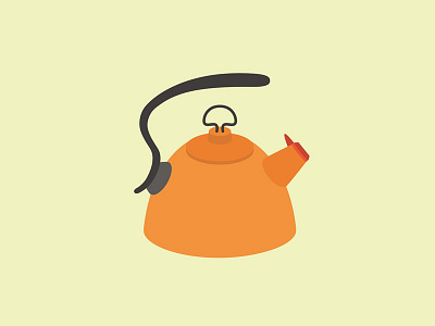 Happy Little Kettle flat hot illustration tea tea kettle tea pot teapot vector warmer water