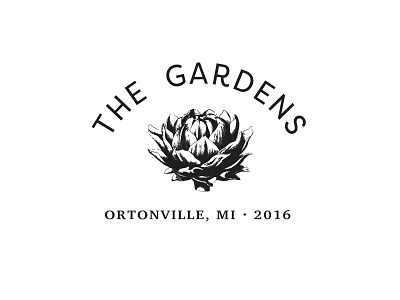 The Gardens logo branding farm graphic design logo small business typography