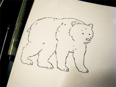 Bear Sketch bear character design home illustration paper pen sketch