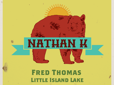 Nathan K Show concert gig poster graphic design poster type layout typography