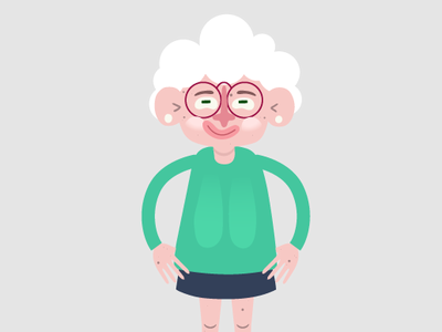Nasty Nana character design colorful cute illustration illustrator lady old lady senior citizen sinister vector