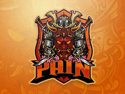 Pain esport logo character esportlogo gaming logo logo design mascot mascotlogo oni mask twitch vector vector illustration youtube