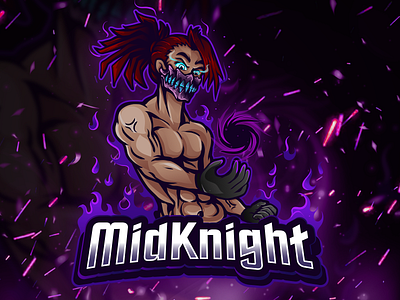 MidKnigh Logo animation branding character gaming illustration logo twitch