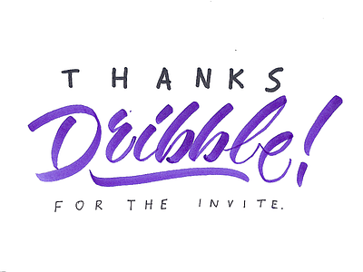 Thanks dribbble thanks type