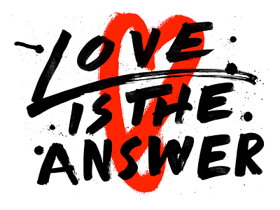Love is the answer handlettering tote type typography