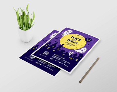 Halloween Part Flyer Design ai branding design flyer design flyer template halloween illustration party flyer psd typography ui vector