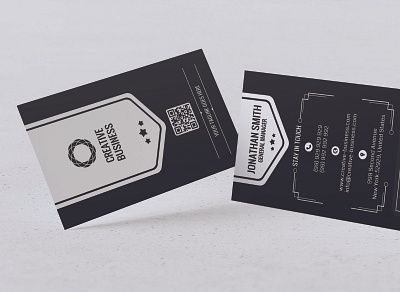 Modern Business Card Design ai black card branding business card dark design design business id card illustration psd typography vector visa card visiting card